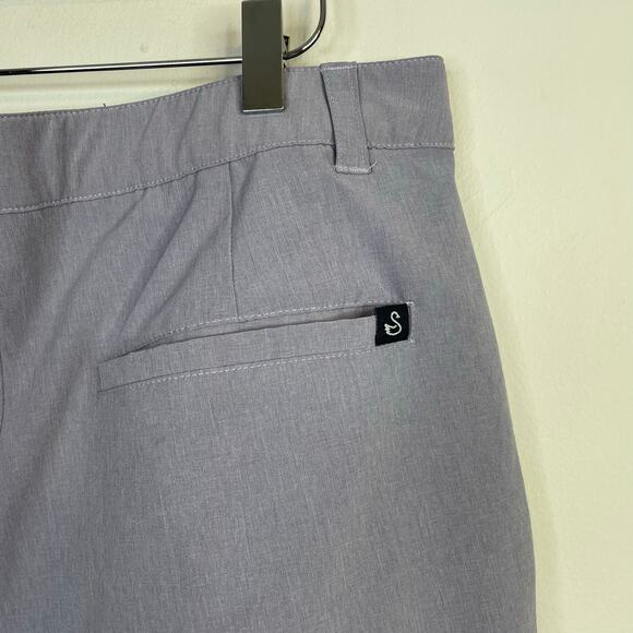 Swannies Performance Stretch Golf Shorts Purple Floral 9 inch Inseam mens 32 - Picture 6 of 8